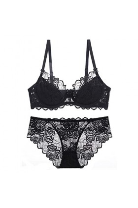 Soutien-Gorge Sexy en Dentelle Transparente Lingerie Sexy Ultra Mince Grande Taille sans Ensemble de Soutien-Gorge éponge Co