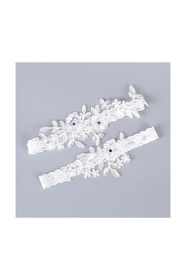 ZTTTD Lace Floral Sexy Wedding Garters 2pcs Set for Women Bride Accessory Coit Ring Bridal Mand Garter