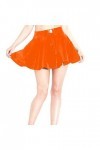 Jupe Gothique Punk en PVC, Orange, 4XL