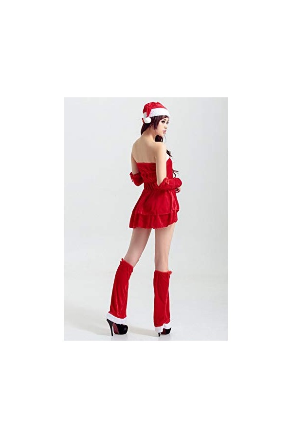 NBCSVHGPWMR Lingerie Sexy Femme Fête De Noël Robe De Noël Tube Top Uniforme De Noël Costume-Rouge_Taille Unique