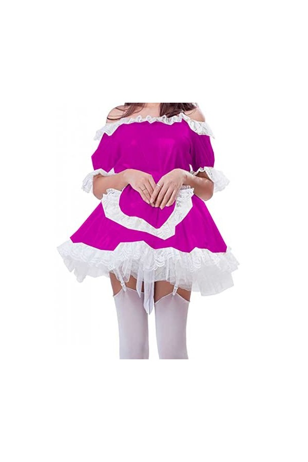 Mini robe asymétrique sexy pour femme, bleu lac, Taille 6XL