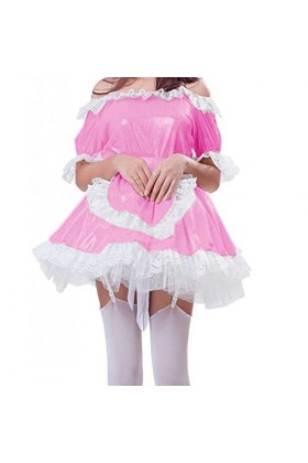 Mini robe asymétrique sexy pour femme, bleu lac, Taille 7XL