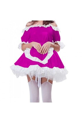 Mini robe asymétrique sexy pour femme, rose rouge, XXXXXXL