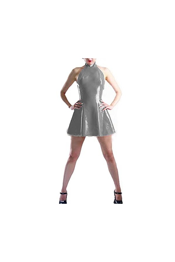 UUKR 12 couleurs femmes pvc a-ligne mini robe sexy manches sans manches robe de patineur Hen fête discothèque vestido look hu