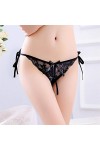 Sexy Lingerie Dentelle sous-vêtements Mesdames Cravate Thong Grande Taille Fat Fat Sexy Dentelle Fermer Culotte Dames séduisa