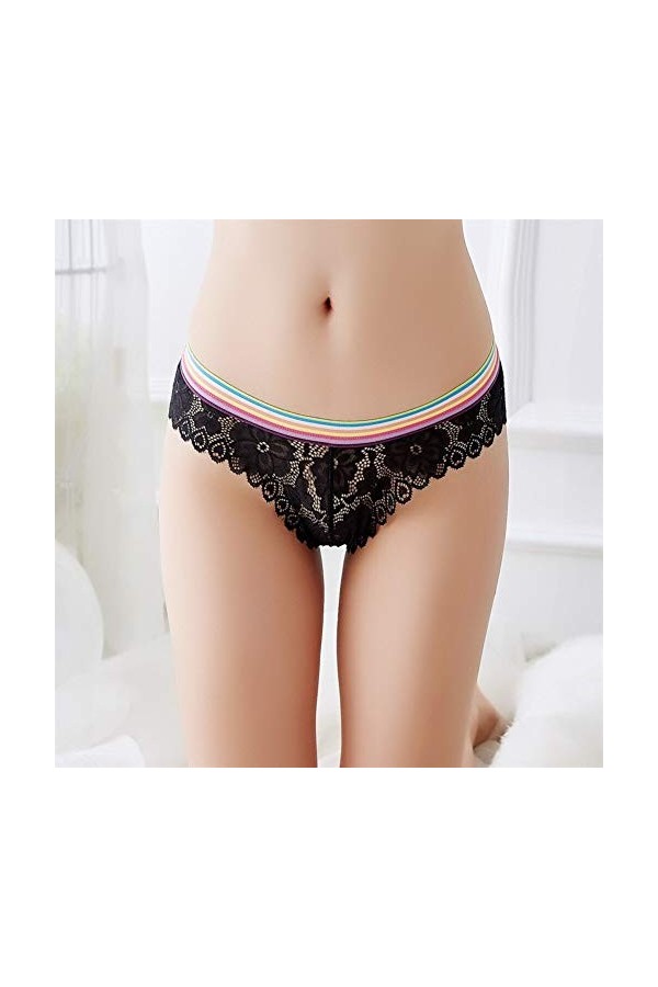 WFAR Dentelle Couleur Mode rayé Fille sous-vêtements Sexy Dames Taille Basse Taille Sexy Sexy rapproché de Dames séduisantes 