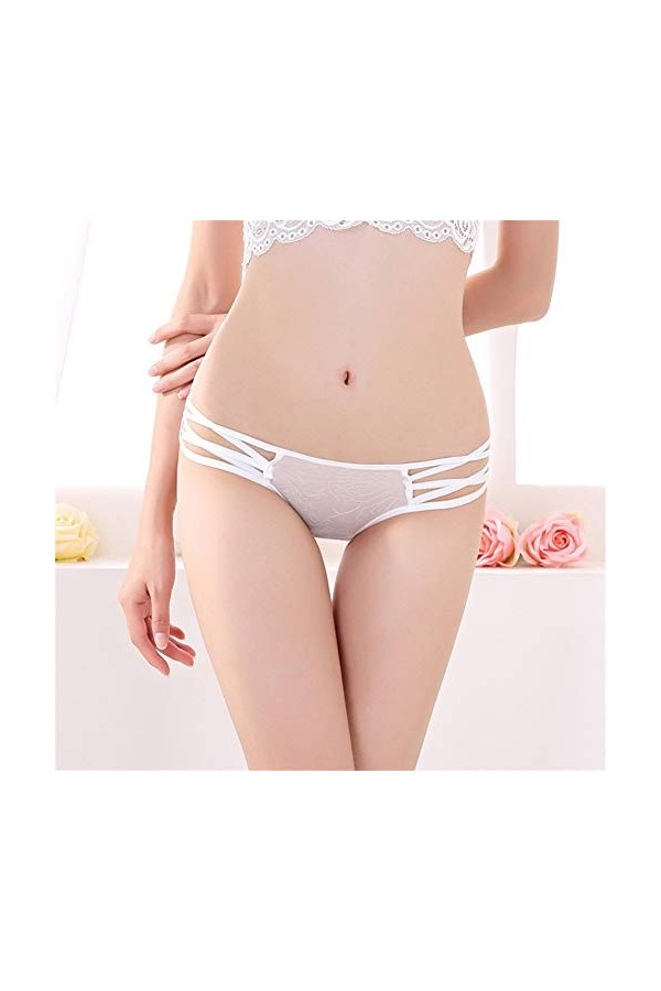 Mme Sous-Vêtements Sous-vêtements Sexy Basse taille basse Slip Jacquard Mince Strip de mignonne sous-vêtements féminine Dente