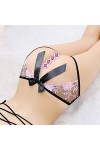 WFAR Culotte Feminine Basse Taille Brodée sous-vêtements Sexy Dentelle Fermer Culotte Dames séduisantes Transparentes J21113 