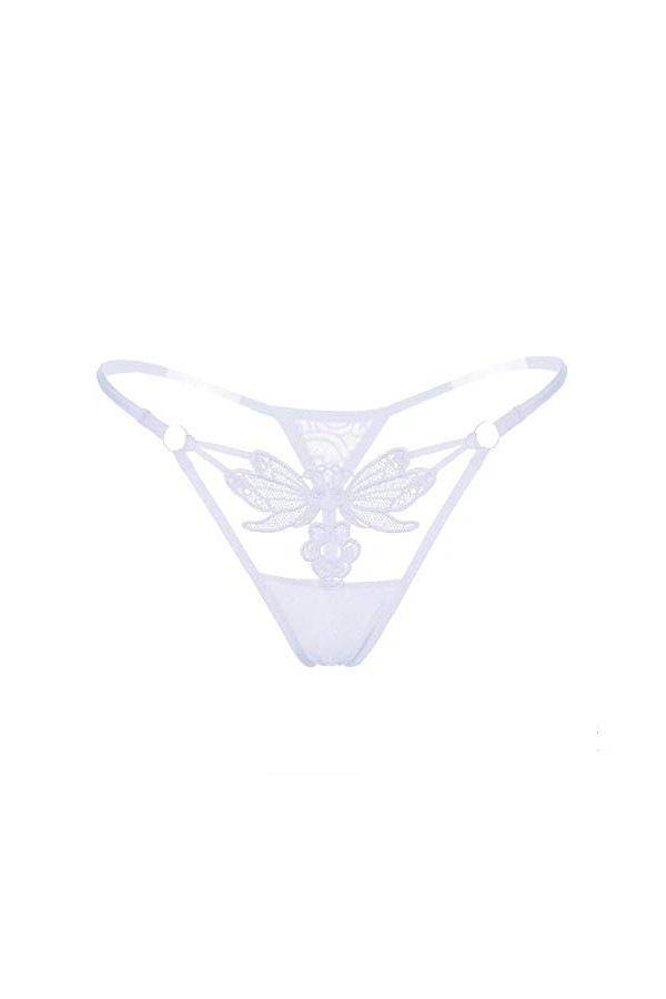 WFAR Sexy Lingerie Sexy String Studwear Soluble Flower Broderie Mme Dentelle Fermer Culotte Dames séduisantes Transparentes J