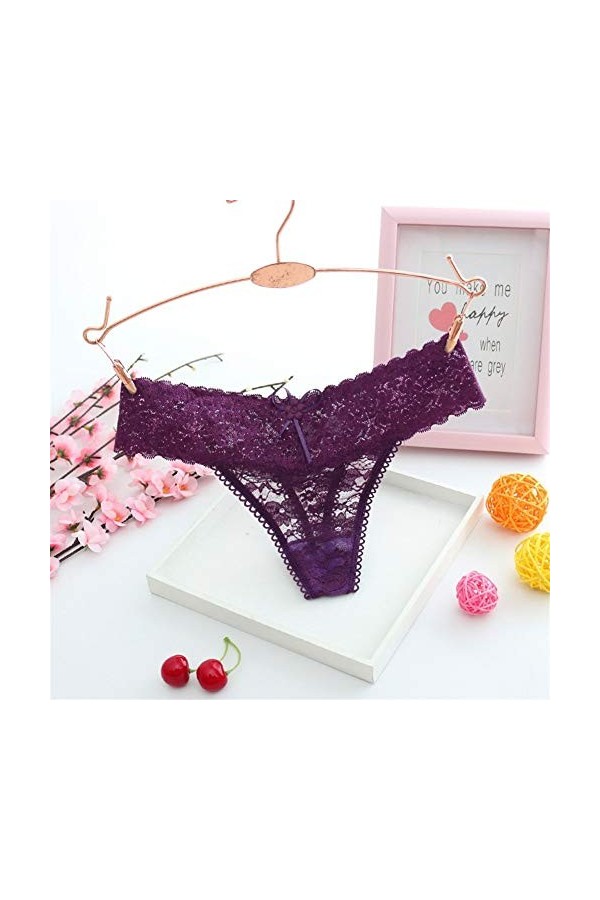 WFAR Jacquard Mesdames Panties Sexy Dentelle Thong Basse Taille Hautes Sexy Dentelle Fermer Culotte Dames séduisantes Transpa