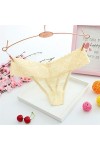 WFAR Jacquard Mesdames Panties Sexy Dentelle Thong Basse Taille Hautes Sexy Dentelle Fermer Culotte Dames séduisantes Transpa