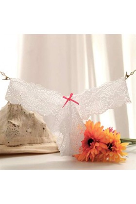 Dentelle Sexy Culotte Femme Arc Faible Taille sans Trace Dames Culottes String Dentelle Sexy Dentelle rapprochée Culotte Femm