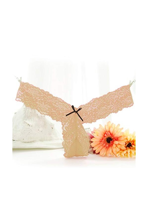 Dentelle Sexy Culotte Femme Arc Faible Taille sans Trace Dames Culottes String Dentelle Sexy Dentelle rapprochée Culotte Femm