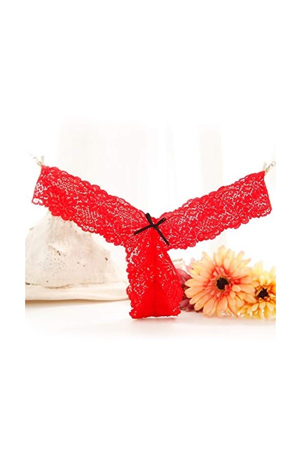 Dentelle Sexy Culotte Femme Arc Faible Taille sans Trace Dames Culottes String Dentelle Sexy Dentelle rapprochée Culotte Femm