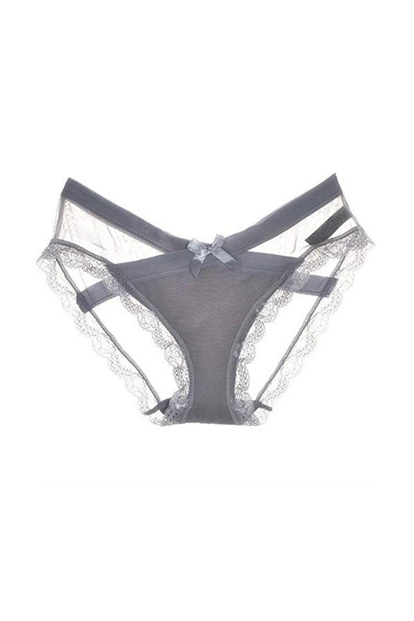 WFAR Grande Taille Sexy Dentelle Bow Gauze sous-vêtements Low Taille Mme Triangle Coton Courroich Cot de Coton Sexy Dentelle 