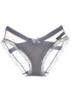 WFAR Grande Taille Sexy Dentelle Bow Gauze sous-vêtements Low Taille Mme Triangle Coton Courroich Cot de Coton Sexy Dentelle 