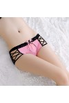 WFAR Sexy Lingerie Sexy Bow Mesh Maille Mesh Mesdames sous-vêtements Low Taille Filles Sexy Dentelle Sexy Dentelle Fermer Cul