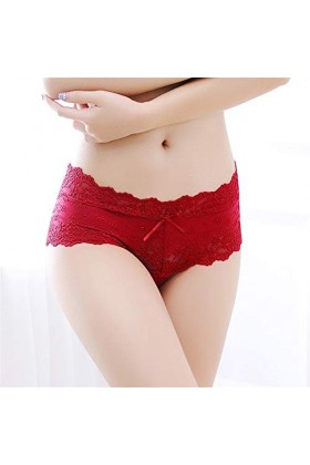 WFAR Sexy Dames Culottes Dentelle Taille Basse Eau Soluble Jacquard Ships Jacquard Sexy Dentelle rapprochée Transparente sédu