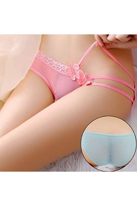 WFAR sous-vêtements de la Soie glacée Sexy Lingerie Tentations Femme Shi Taille Basse Taille Transparent Dentelle Fermer Culo