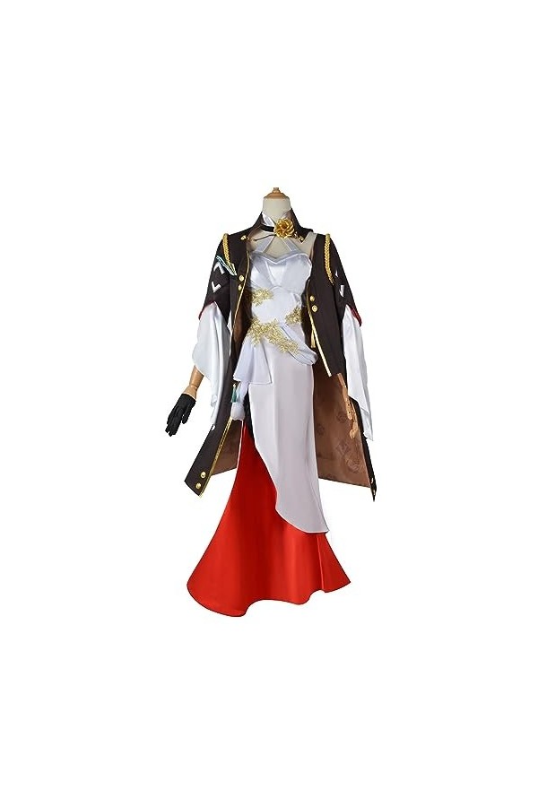MirOdo Jeu Himeko robe en queue de poisson Costume de Cosplay Costume pour femme tenue de fête dHalloween,Set-XXL