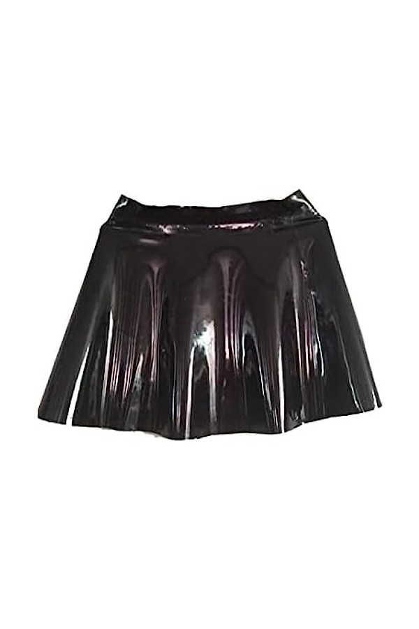 ANTIY Jupe Légère Noire en Caoutchouc pour Femme Latex 0,4 Mm, Noir,Noir,XX-Grand