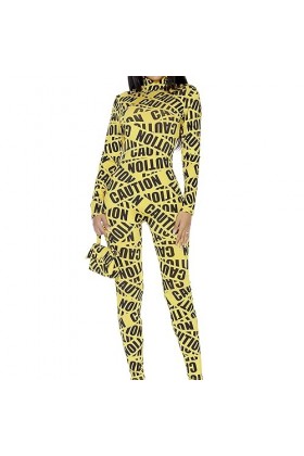 Forplay Caution Tape Costume Jaune, M/L