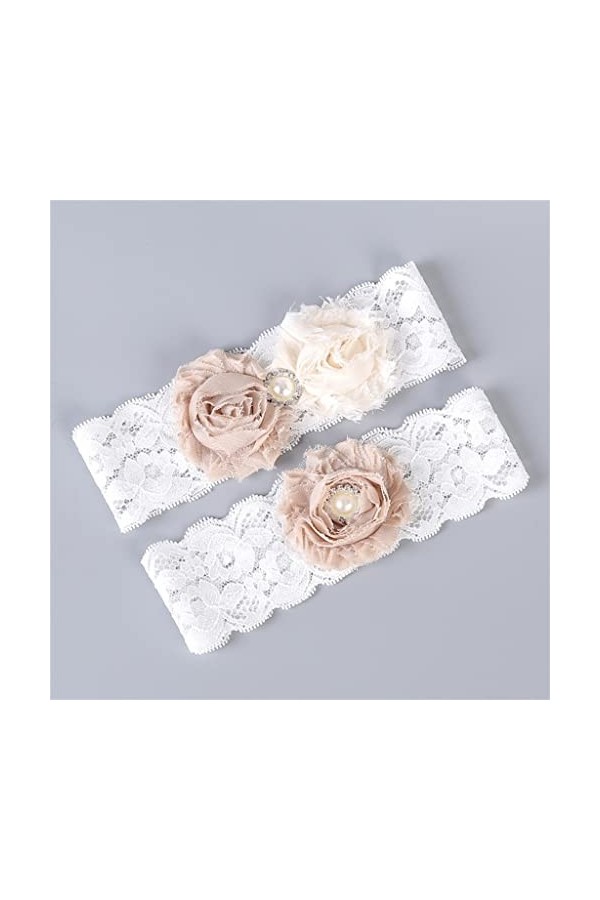 ZTTTD Lace en Dentelle en Dentelle Applique de Fleurs Perles de Mariage Sexy Garter Garter for Les Femmes Accessoires de mari