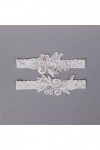 ZTTTD Garteurs de Mariage en Dentelle en Perles Fleur de jarretières Sexy 2pc