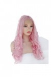 DUNEL Wigs Hair For Women Long Body Wave Wigs for Women Pink Pre Plucked Middle Part Hairline Lace Front Costume Cosplay Wig 