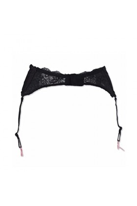 GJRFYJ Lady Sexy Soft Elastic Lace Routes amovibles Garter Belt for Stockings All-Match Black Lingeries Color : Black, Size 