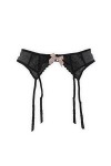 GJRFYJ Femmes Bow Lace Metal Clip Sexy Garter Stockings Femmes Lingerie Pantyhose Accessoires Color : Black, Size : L 
