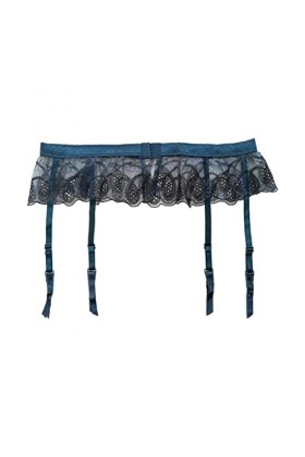 GJRFYJ Clip en métal en dentelle bleue Sexy Garter Belt Stockss Stockings Pantyhose Suspenten Lingerie Gift Color : Blue, S