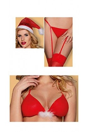 NBCSVHGPWMR Costumes Sexy Femme Costume De Noël Porte-Jarretelles Sexy Perspective Ensemble De sous-Vêtements Sexy-comme Mont