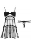 NC Fée Babydoll Lingerie Sexy Chaud Érotique Pyjama Femme Dété Dentelle Bretelles Chemise de Nuit Mignon Princesse Style Ten