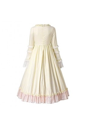 YSYOkow Robe de Princesse de Cour Rétro pour Femmes et Filles Plus Size Vintage Gothic Dress Medieval Renaissance Cosplay Dre