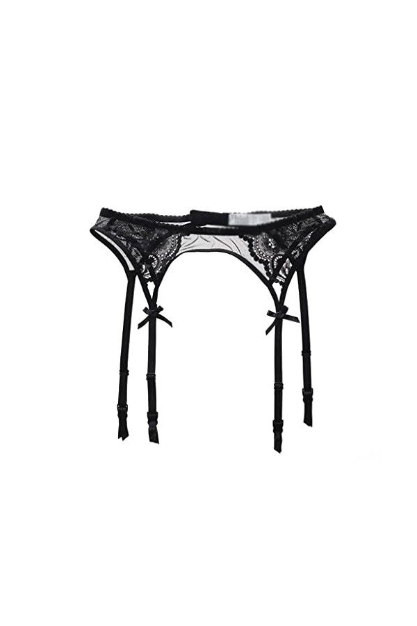 TONZN Lingerie de Mariage en Dentelle pour Femme - Jarretière Fine - Jarretière Sexy avec Clips en métal - Bretelles de Maria