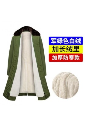 Manteau militaire en coton dhiver épaissi hommes et femmes longue sécurité stockage au froid protection du travail vieux man