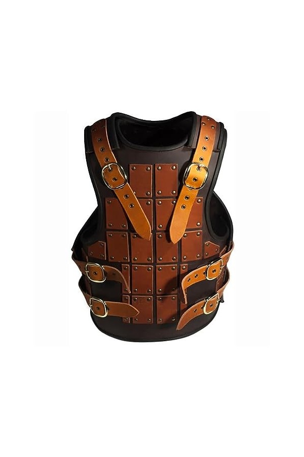 RIVINE Pirate médiéval mercenaire Cuir Poitrine Armure de Corps Chevalier cuirasse Cosplay Costume Steampunk cuirasse de Brig