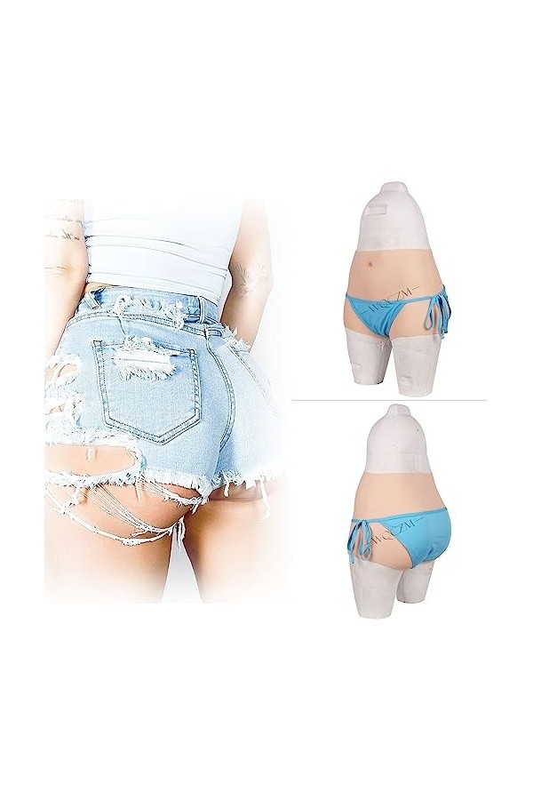 WQCZM Caleçon en Silicone pour Le travestissement Slip Hips Butt Lifter Enhancer, Hidding Gaff Panty for Transgender Drag Que