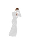 JQYTEN Women Halloween Cosplay Costume Sexy Club Dress for Women Lady PVC V-neck Long Dress With Connected Glove Plus Size