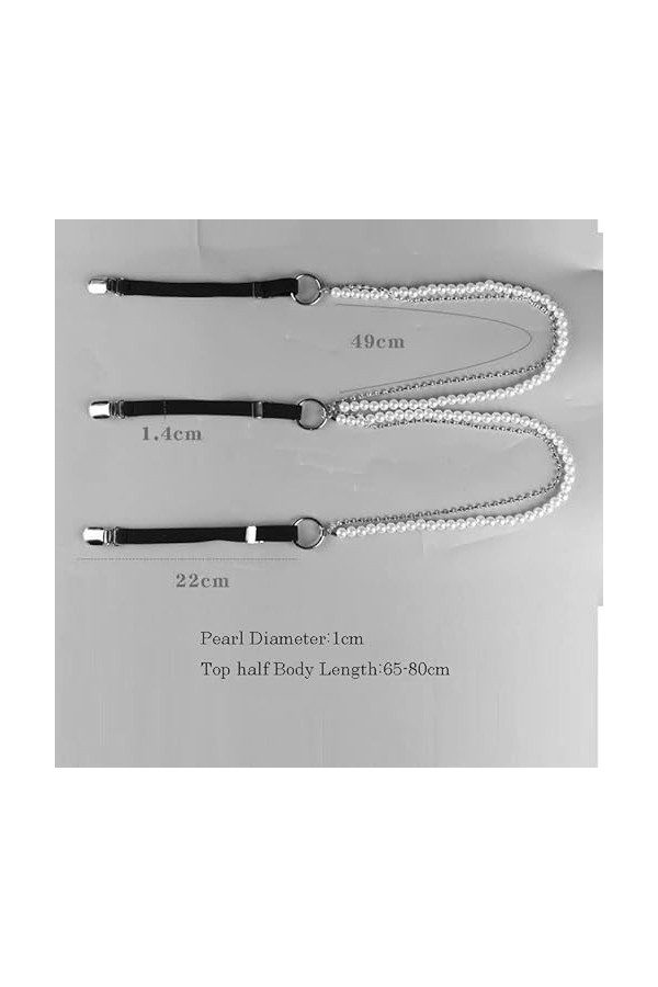 ZYZMH Perle Ceinture Doux Vêtements Blancs Jarretelles Connexion Accessoires Cadeau