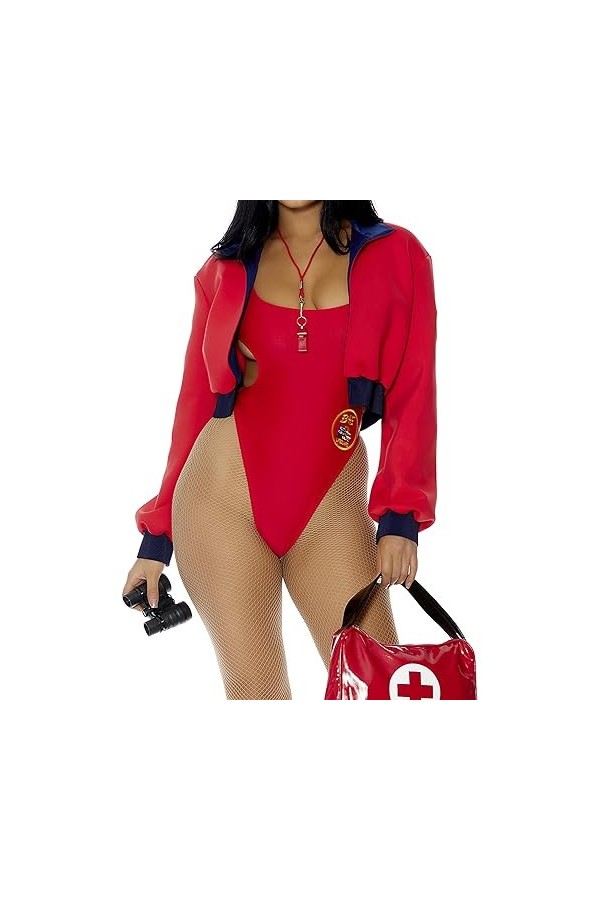 Forplay Costume sexy de personnage du film « Watch Out Bae », Rouge, Medium/Large