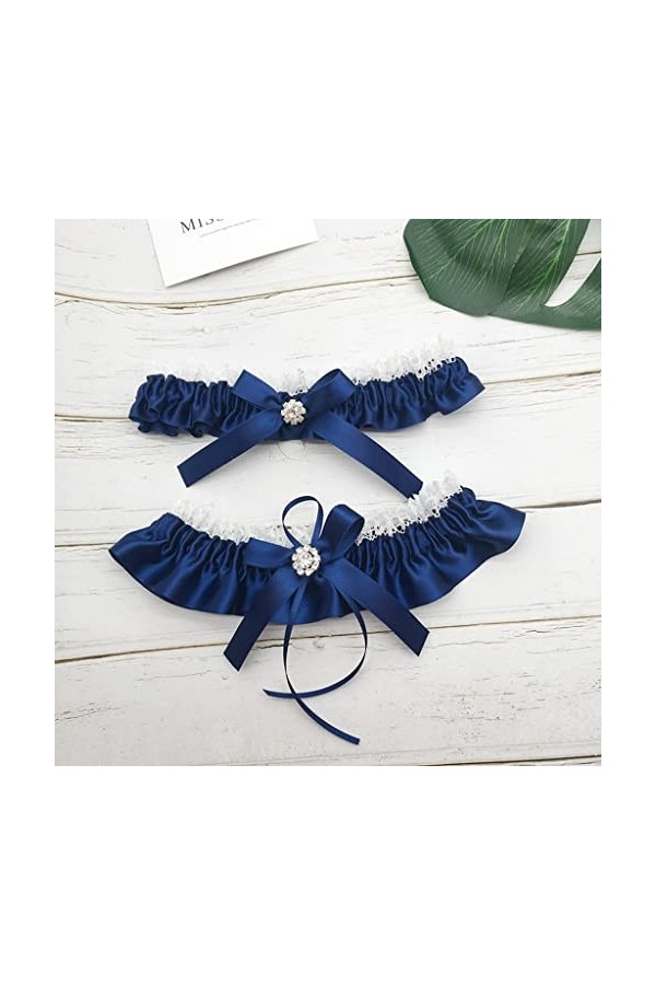 JJZXD Garter en dentelle en dentelle Stretch Satin Bowknot Gars sexy for femmes/mariée CHEG RING GARTER GARTER Color : Black