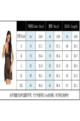 WFAR Sexe Lingerie Dentelle Suspendue Cou Sexy Chemisier de Nuit Femme Sexy Sexy Sexy Sexy Transparent Ensemble Dames Cadeaux