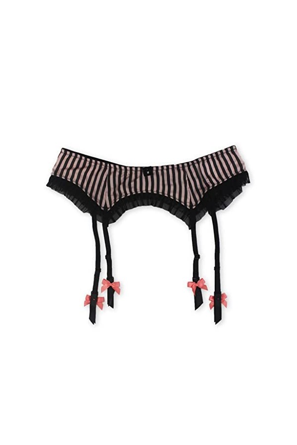 TONZN Porte-Jarretelles Sexy pour Femme, Grande Taille, nœud en Dentelle, Bas, Lingerie, Accessoires de Collants Couleur : D