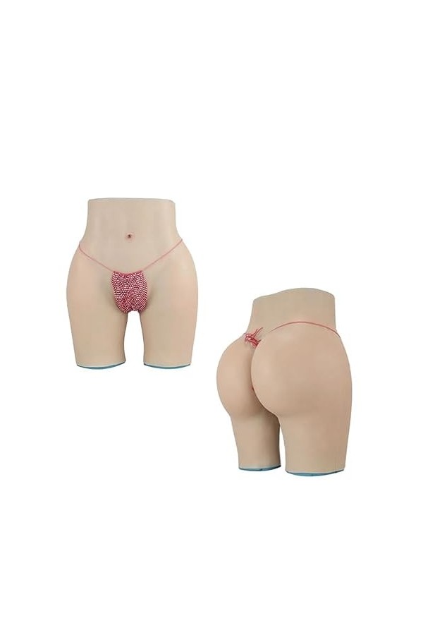 Adima Pantalon Ouvert en Silicone Pantalon Silicone Transgenre pour Homme Et Femme Pantalon en Forme De Hanche Soulever Les H