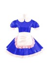 Sweet Women Summer Sissy Dress Short Sleeve Cosplay Costume Lady Leather Dresses Cute French Maid Mini Club Dress S-7XL