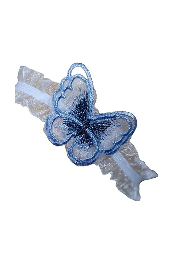 Dentelle Papillon Élastique Jambe Bijoux Fille Mignon Japonais Jk Sexy Jambe Anneau Jarretière Ceinture Couleur : Bleu, Tail