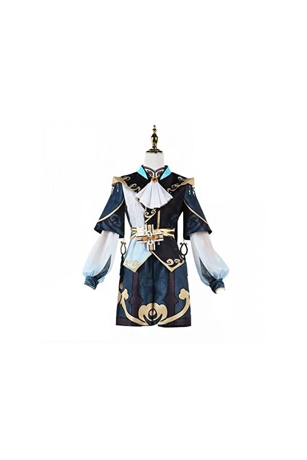 BVMPRS Xingqiu Cosplay Costume Game Tenues Hommes Jeu De Rôle Uniforme Pour La Fête DHalloween,Blue-S