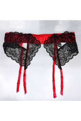 GJRFYJ Mesdames Lace Trim Hollow One Taille Backle Sexy Stockings Garter Belt Belt Lingerie Accessoires Color : A, Size : On